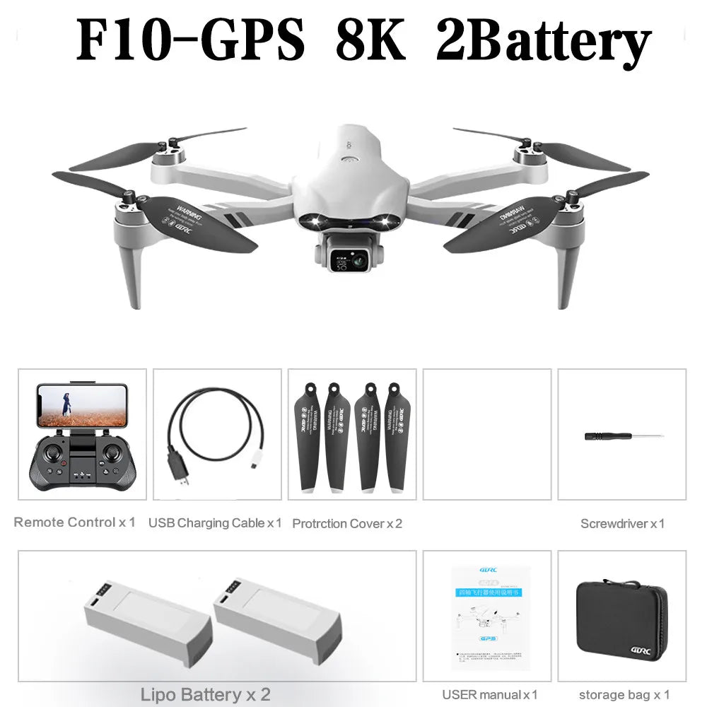 4DRC New 4K HD Dual Camera GPS Wide Angle FPV Real-time Transmission RC Distance 2km Professional Drone Quadcopter Dron Gift Toy