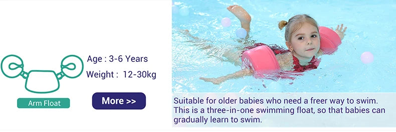 Baby Float With Crotch Strap & Inflation-free Solid Core Mambobaby Kid Swimming Ring Have Sunshade 0-7 Yeas Old Swim Pool Tube