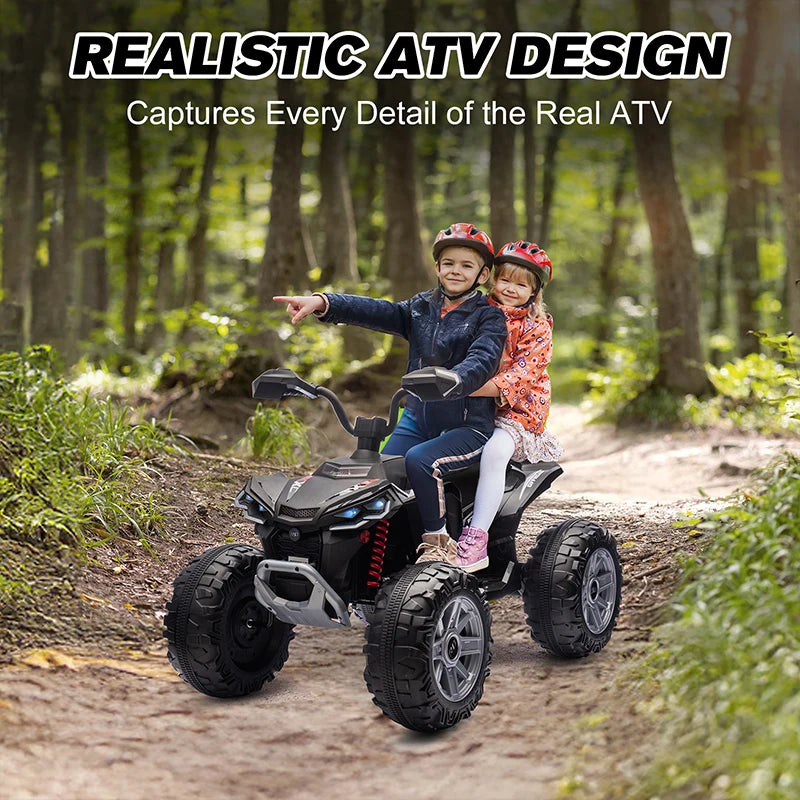 24V Kids Electric Vehicle 4-Wheeler Kids Ride On Toy Car XXXL Size ATV Electric Car for Toddler Children Gift,Spring Supspension