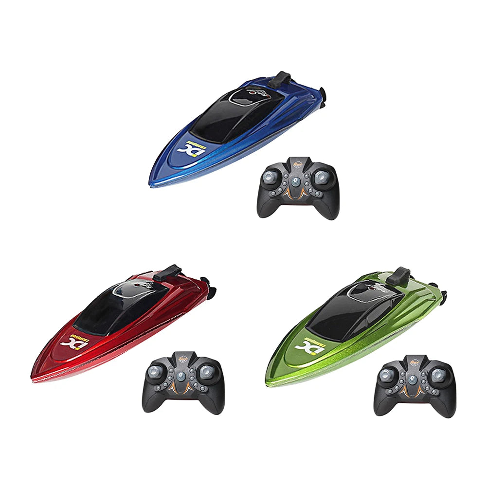 Waterproof 2.4GHz Electric RC Speed Boat Remote Control Watercraft Ship with LED Light for Kids Holiday Party Gift