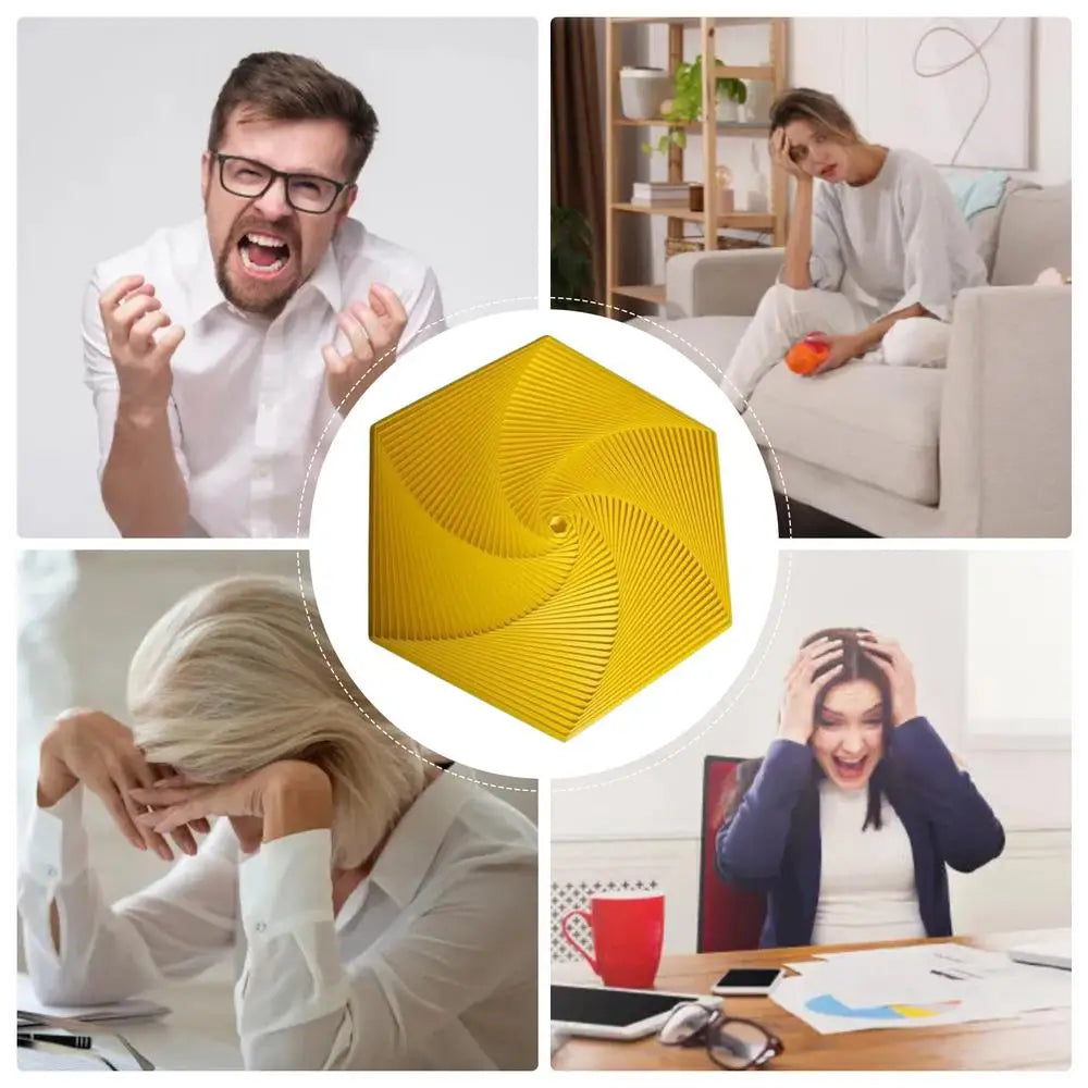 3D Printing Hexagons Fractal Fidget Toys Portable Hexagon Spirals Playing Sensory Toy For Stress Pressure Party Games For Child