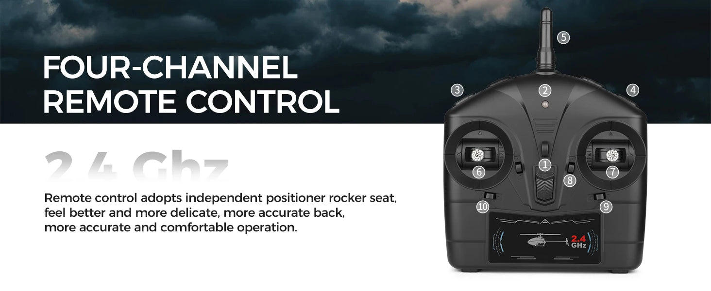 Wltoys K170 RC Helicopter UH-60L 4 Channel Remote Control brushless Helicopters with Gyro and LED Light Durable Airplane Toy