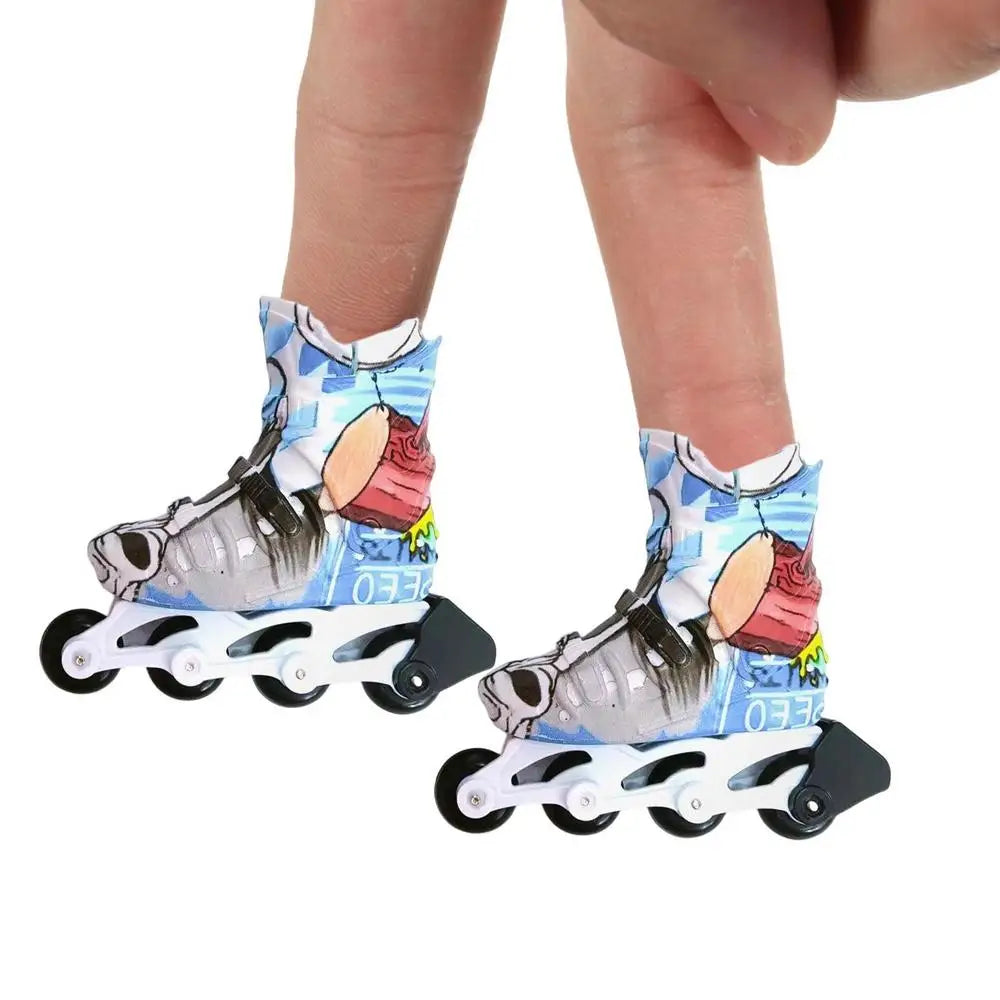 Mini Skateboard Toy Finger Skateboard Shoes Toys Colorful Finger Skates Toys Mini Sneakers For Kids Boys Girls Finger Breakdance
