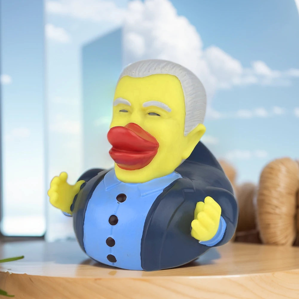 Novelty Trump Rubber Duck Bath Toy Rubber Duckies Trump Merchandise Funny Duck Toy US President Baby Toy for Kids Baby Gift