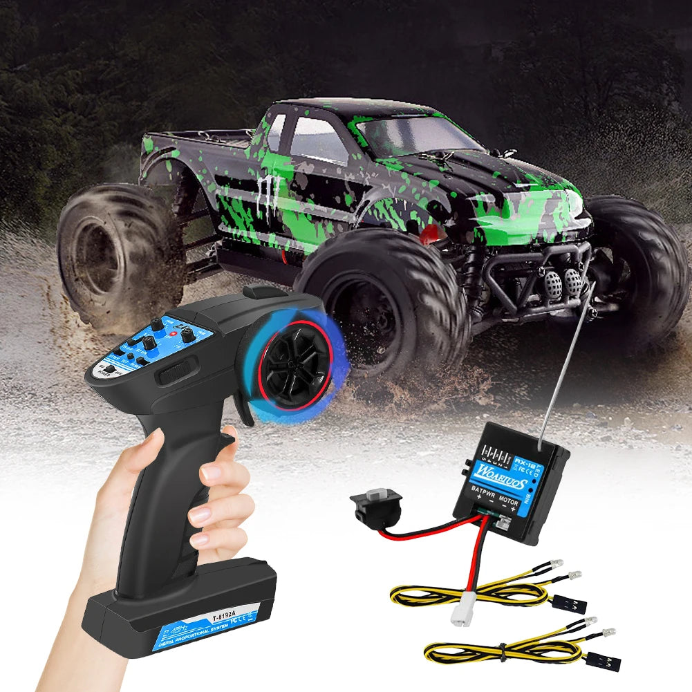 2 in 1 ESC & Receiver 2.4G 3CH Transmitter Remote Controller Rc Car Remote Controller Specially Designed for Axial SCX24 RC Car