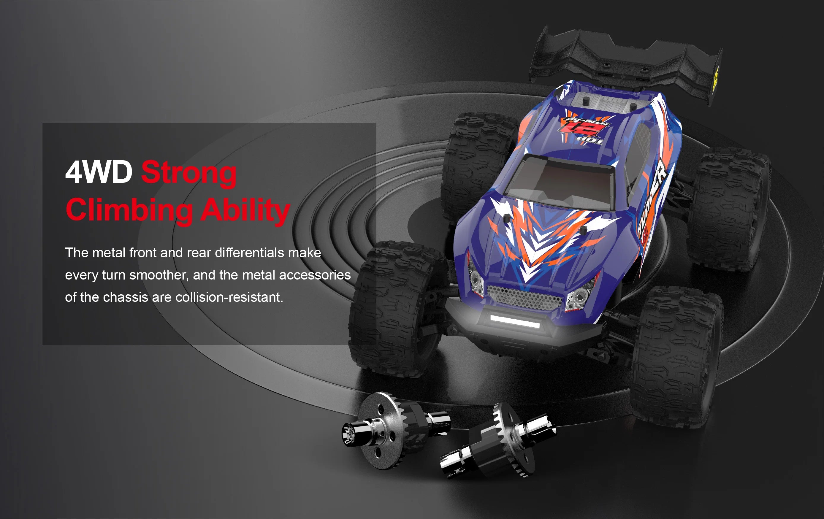 MT14R 1/14 RC Car JIUSI Brushless 80km/h 2.4G Remote Control Car High Speed Off-road Racing Car 23-26 mins Working Time RC Toys