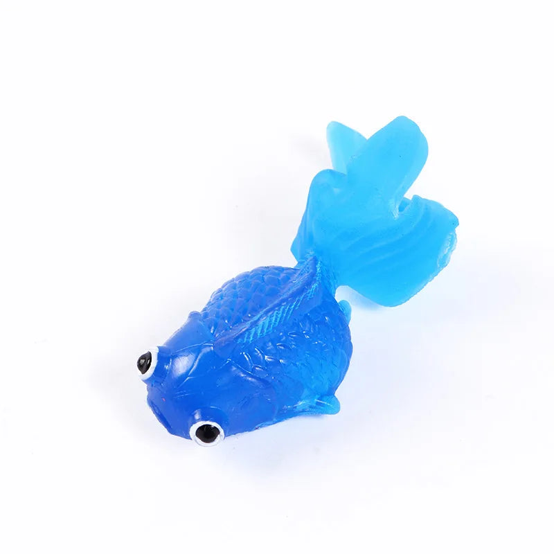 Kids Soft Rubber Gold Fish Baby Bath Toys for Children Simulation Mini Goldfish Water Toddler Fun Swimming Beach Gifts