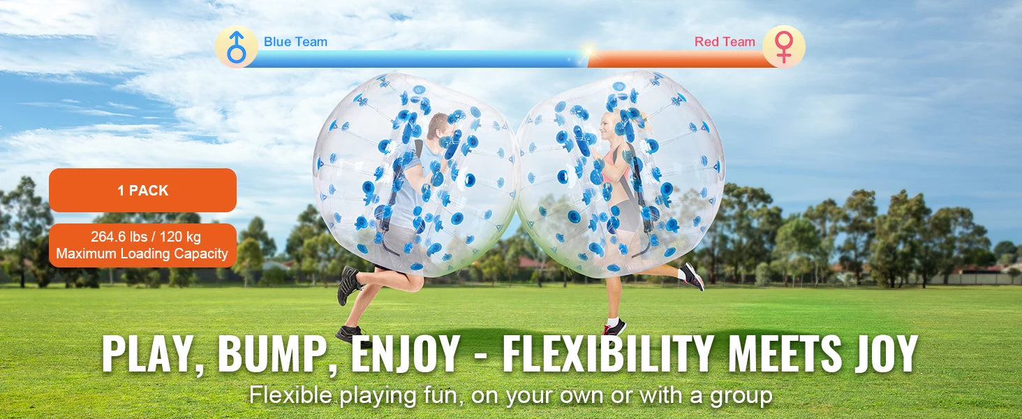 SucceBuy 5FT/1.5M Inflatable Bumper Ball Body Sumo Zorb Balls for Teen & Adult 0.8mm Thick PVC Human Hamster Bubble Balls