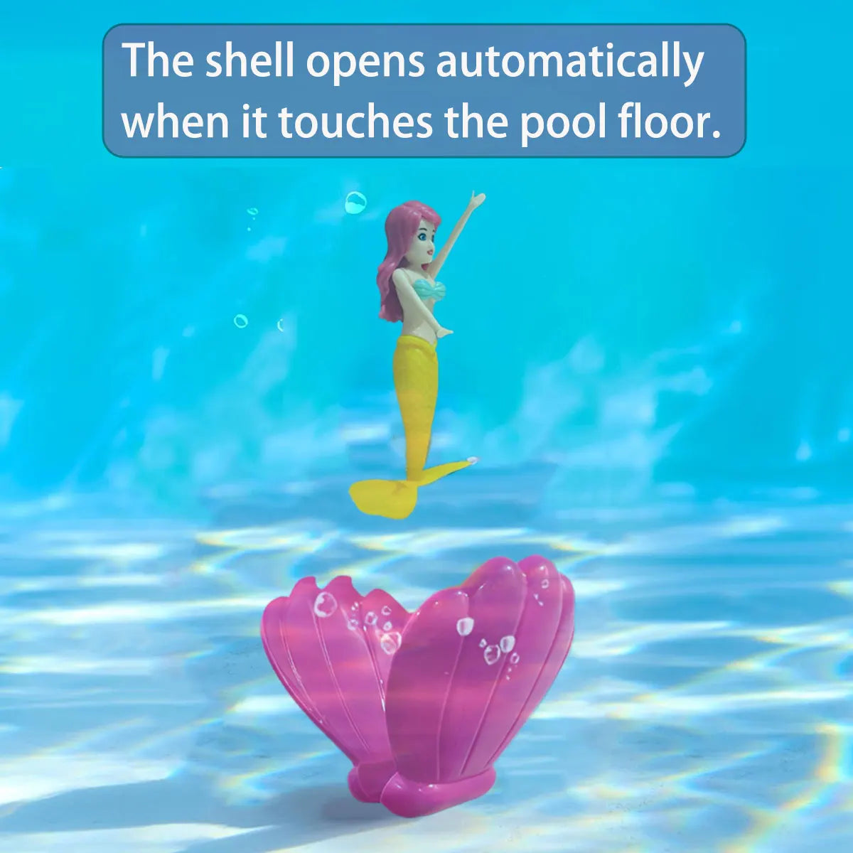 Mermaid Bath Toys with/no Shell Floats Children Play Water Toys in Summer Swimming Pool Adult  Float Game Gift