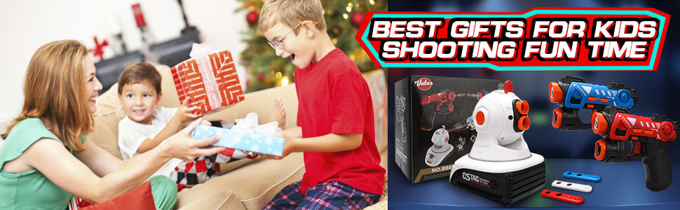 VATOS Laser Tag Set with Projector 2 Player Infrared Mini Laser Tag for Kids Boys 3+ Indoor/Outdoor Game Ideal Gift for Kids